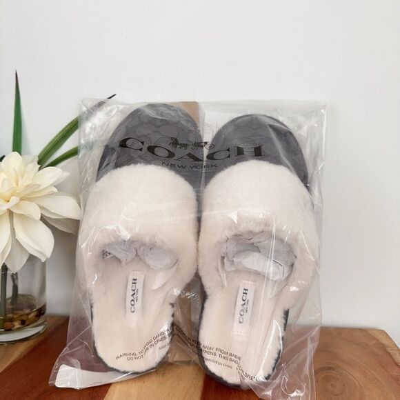 NWT Coach Zena Slipper In‎ Signature Jacquard size US7 - Picture 6 of 6